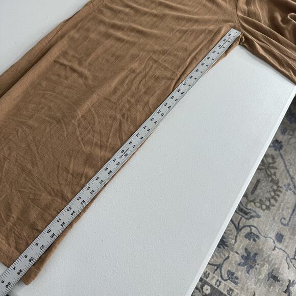 Allie Rose Bohme Jumpsuit Womens Large Brown Wide Leg Cutout Pleated Resort Boho - Picture 16 of 16